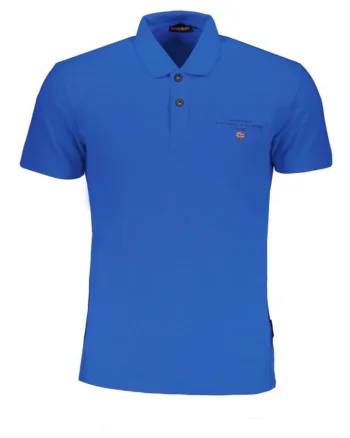 Tricou polo barbati din bumbac Elbas cu croiala Regular Fit,, Albastru inchis