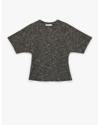 Tricou cu decolteu rotund, Gri inchis