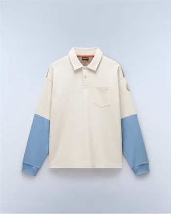 Bluza cu guler polo si cu model colorblock Berm,