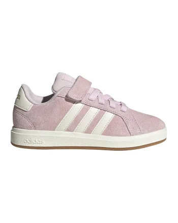 Pantofi sport Grand Court din piele intoarsa cu captuseala din material sintetic, Alb/Lila pal