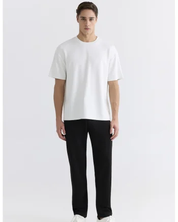 Pantaloni slim fit de trening cu snur si buzunare cu fermoar, Negru