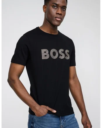 Tricou regular fit cu decolteu la baza gatului Future, Auriu/Negru