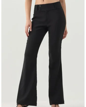 Pantaloni evazati  negru, Negru