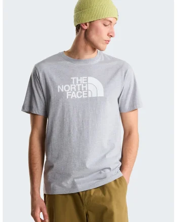 Tricou cu decolteu la baza gatului si imprimeu logo Evolution, Gri deschis melange