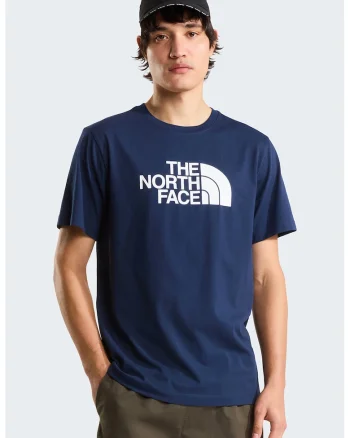 Tricou cu decolteu la baza gatului si imprimeu logo Evolution, Bleumarin