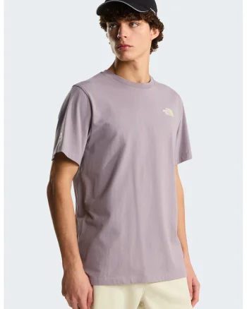 Tricou cu decolteu la baza gatului si imprimeu pe partea din spate, Verde fistic/Liliac prafuit