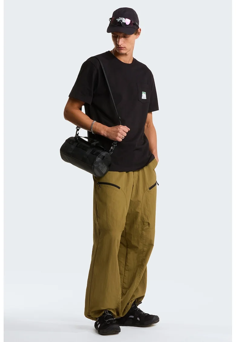 Tricou lejer din bumbac Mountain, Albastru lavanda/Negru stins/Verde aquamarin