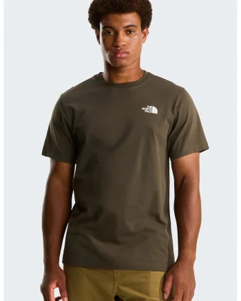 Tricou din bumbac North Faces, Alb/Verde menta/Maro pamantiu
