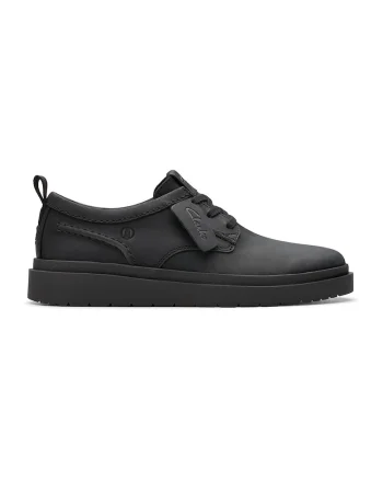 Pantofi sport de piele cu sireturi, Gri antracit