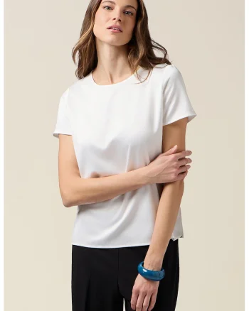 Tricou cu slituri laterale, Alb