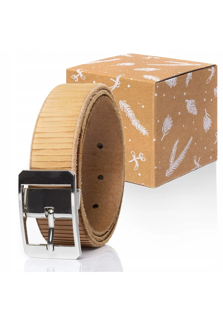 Cureaua Barbati,  SOPO-MUS069, 100% Piele Naturala, Model Clasic, Catarama Din Metal, Reglabil, Reutilizabile, Pentru Pantaloni, Blugi, Rezistenta La Uzura Si Rezistenta La Zgarieturi, Lungime, Bej, Beige Clair