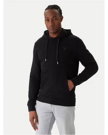 Hanorac barbati  negru, model cu gluga