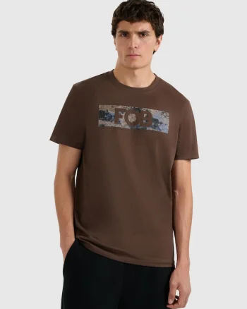 Tricou barbati  bumbac, culoare maro