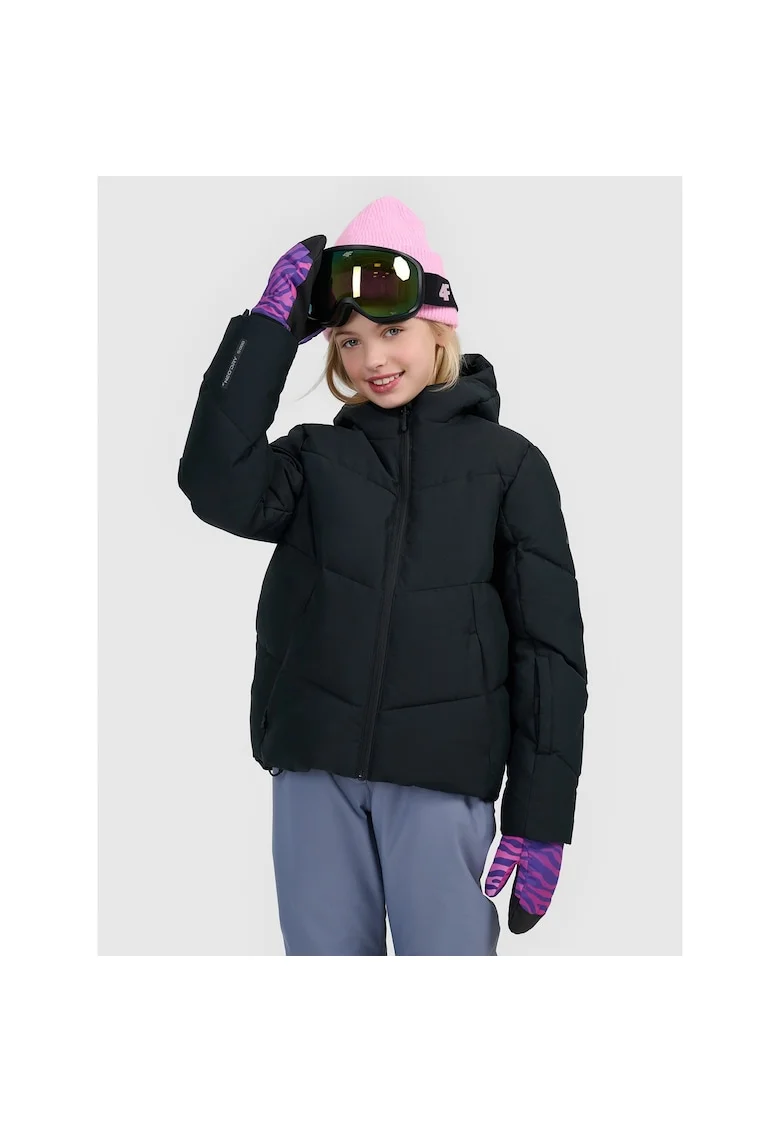 Geaca fete,  Poliester, Negru 4FJRAW25TTJAF1035-20S