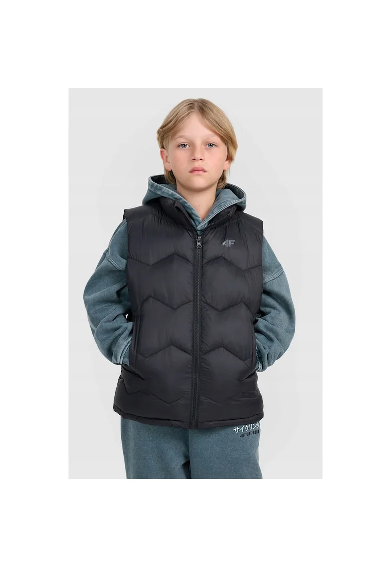 Vesta baieti JRAW25TVJAM325-20S, 4F, Poliester, Negru