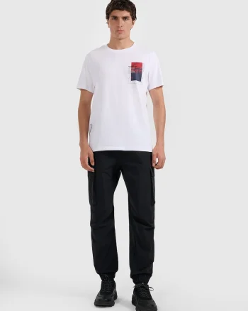Tricou barbati  bumbac, confortabil, alb. cu imprimeu