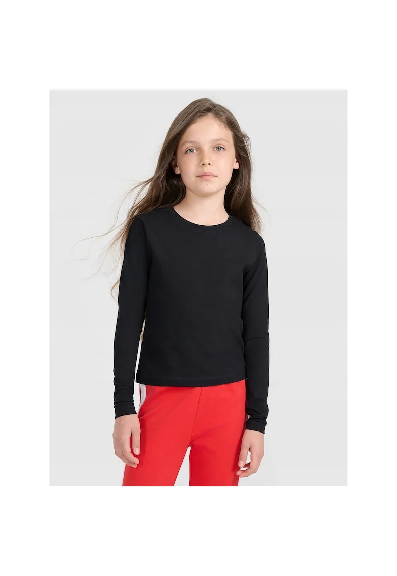 Bluza fete JRAW25TLONF603-20S, 4F, Bumbac, Negru