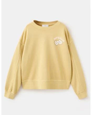 Bluza de trening regular fit din bumbac, Galben sofran