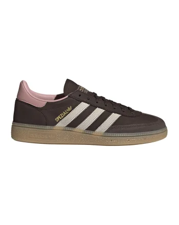 Pantofi sport din piele nabuc si piele intoarsa Handball Spezial, Alb/Maro