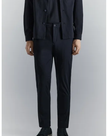 Pantaloni chino slim fit cu finisaj rezistent la apa, Albastru ultramarin