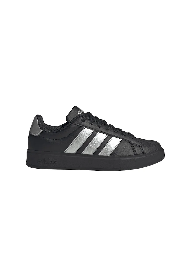 Pantofi sport Streettalk din piele ecologica, Negru/Argintiu