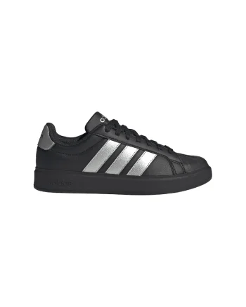 Pantofi sport Streettalk din piele ecologica, Negru/Argintiu