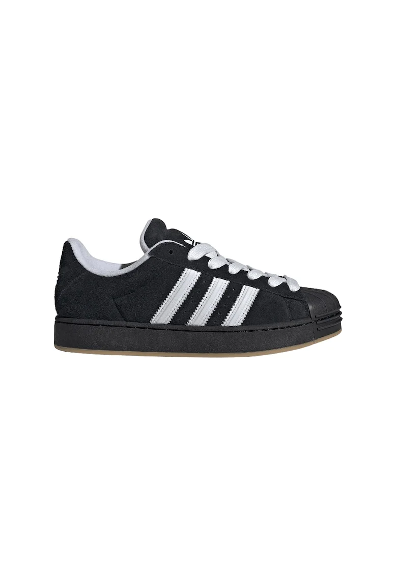 Pantofi sport din piele intoarsa Superstar ST, Alb/Negru stins