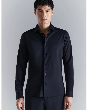 Camasa slim fit din amestec de bumbac, Albastru ultramarin