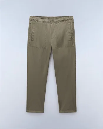 Pantaloni cu talie elastica si ajustabila cu snur Sovana, Kaki
