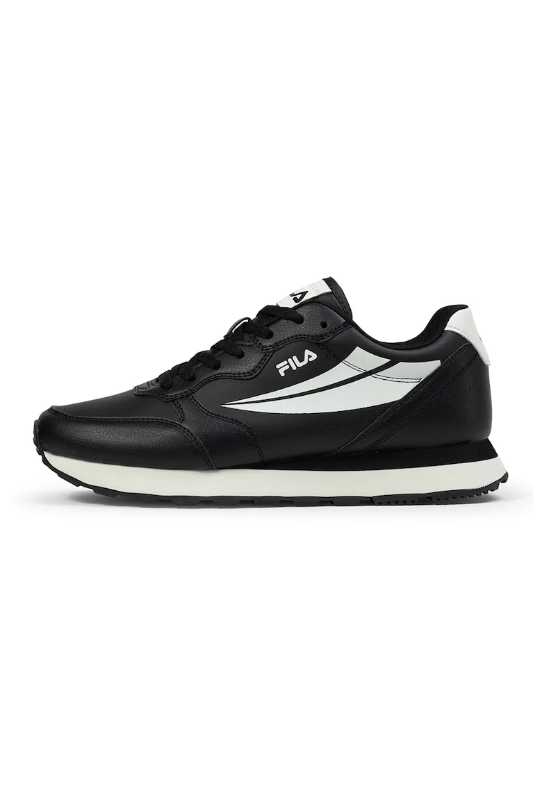 Pantofi sport wedge din piele ecologica Hypert, Alb/Negru
