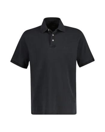 Tricou polo din bumbac Washer, Negru stins