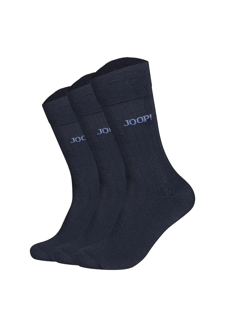 Set de sosete lungi unisex din amestec de bumbac - 3 perechi, Albastru inchis