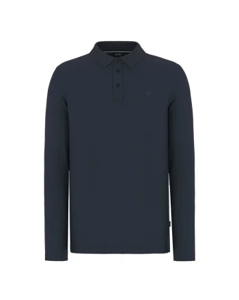 Bluza polo de bumbac organic Pero, Albastru inchis