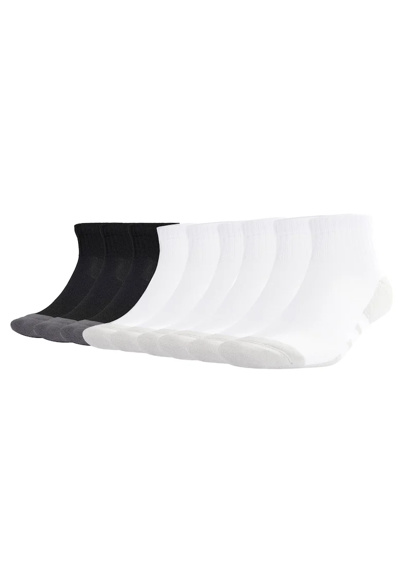 Set de sosete trei sferturi Essentials Climacool - 9 perechi, Alb/Negru