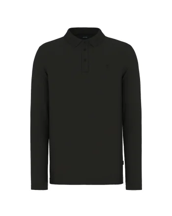 Bluza polo de bumbac organic Pero, Negru