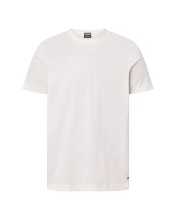 Tricou de bumbac cu imprimeu logo Berno, Alb