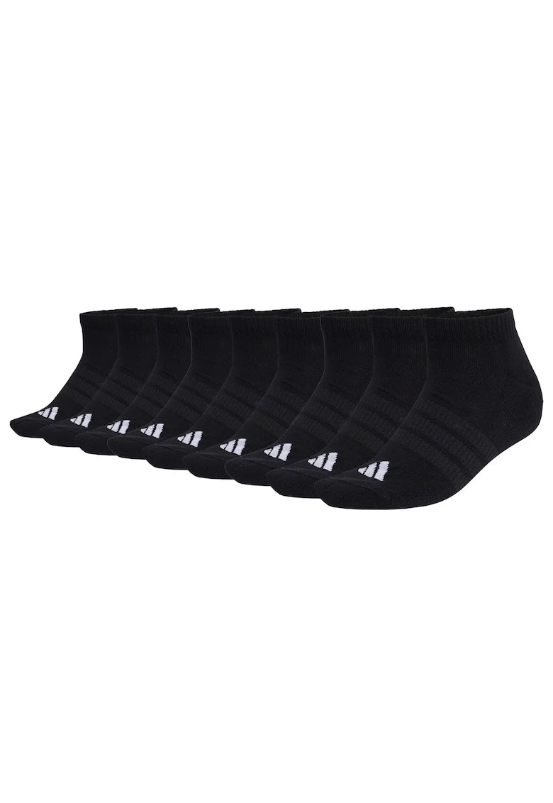 Set de sosete unisex din amestec de bumbac cu logo - 9 perechi, Negru