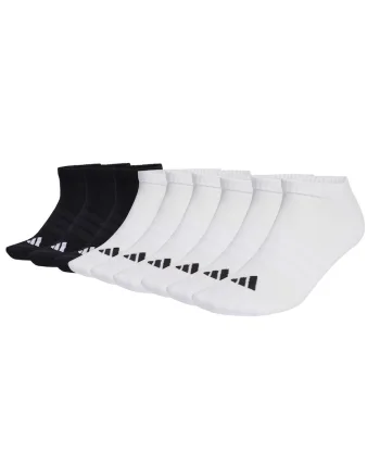 Set de sosete unisex din amestec de bumbac cu logo - 9 perechi, Alb/Negru