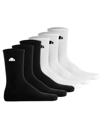 Set de sosete scurte unisex - 6 perechi, Alb/Negru