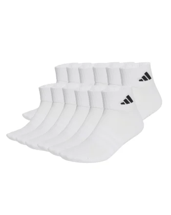 Set de sosete unisex pana la glezna cu talpa dubla Essentials -12 perechi, Alb