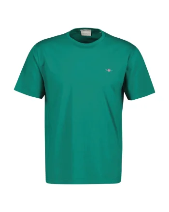 Tricou regular fit din bumbac Shield, Visiniu/Gri deschis/Verde englez