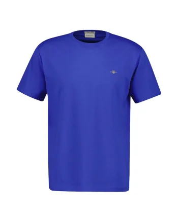 Tricou regular fit din bumbac Shield, Gri deschis/Albastru inchis/Rosu inchis