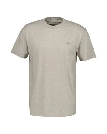 Tricou regular fit din bumbac Shield, Bej melange