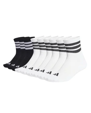 Set de sosete scurte unisex - 9 perechi, Alb/Negru