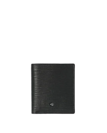 Portofel pliabil din piele cu aspect texturat Voltaire, Negru