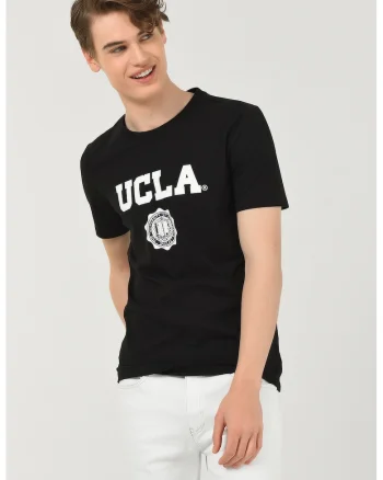 Tricou cu imprimeu logo Gayley, Negru
