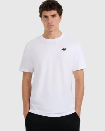 Tricou alb bumbac  pentru barbati, Alb