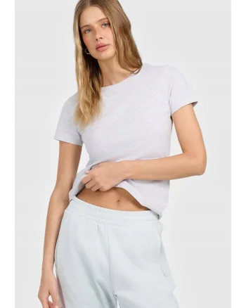 Tricou dama  gri, din bumbac