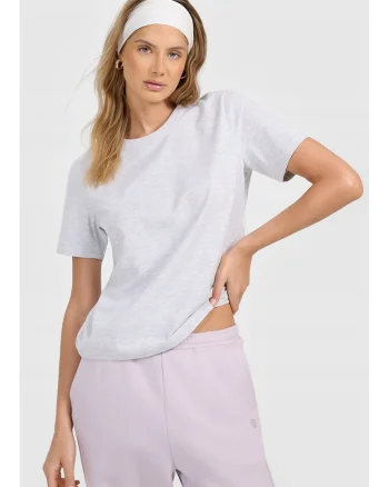Tricou dama,  gri deschis, bumbac