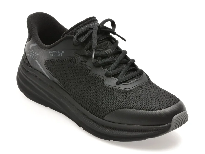 Pantofi sport SKECHERS negri, BOBS SKILLZ, din material textil